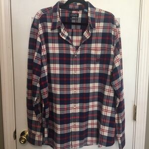 Chaps Red and Blue Casual Button Down Shirt XXLT